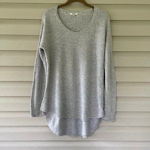Madewell Gray Long Sleeve Knit High Low Sweater